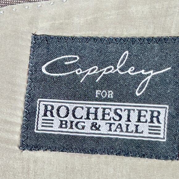 Suit Jacket Coppley for Rochester Big & Tall Men's 46XT 100% Wool 4-Button Cuff - Picture 2 of 13